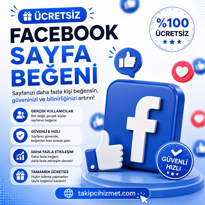 Facebook ücretsiz sayfa beğeni aracı