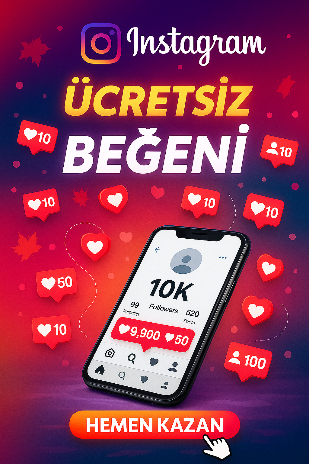 İnstagram begeni hilesi