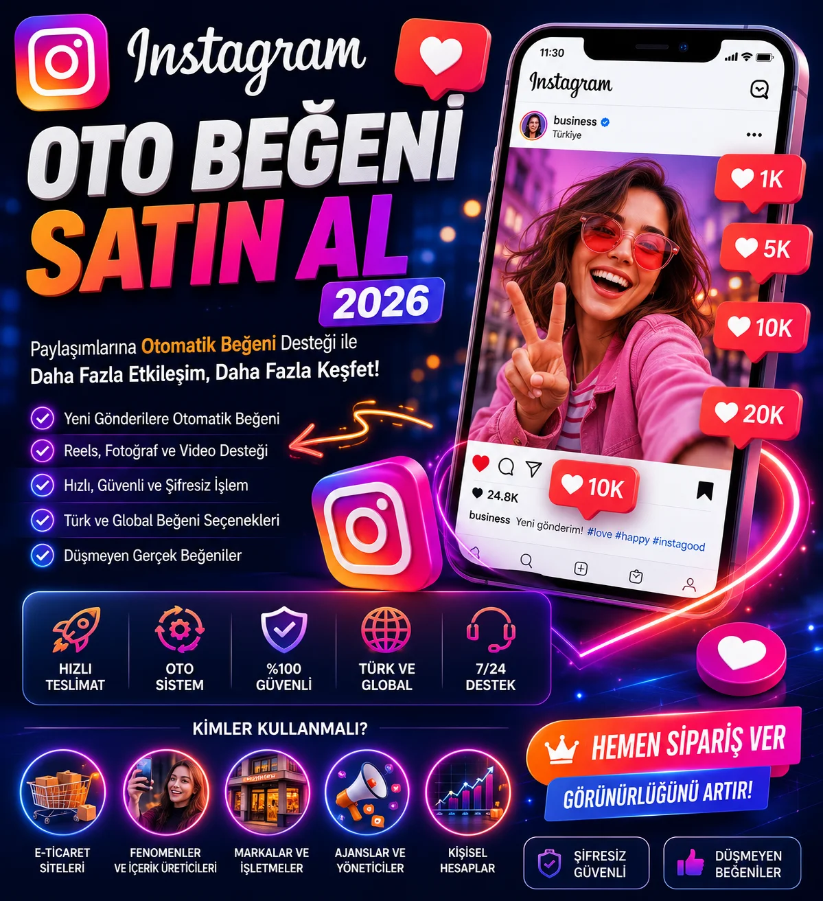 instagram oto begeni satın alma hizmeti