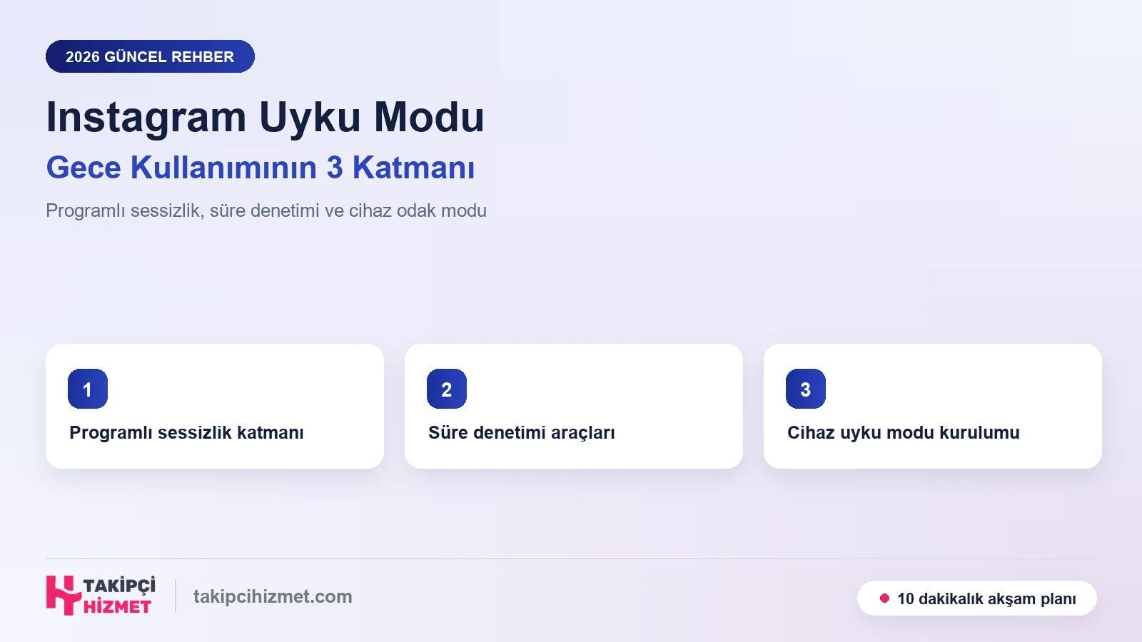 Instagram Uyku Modu Nedir? Gece Kullanımını Yönetmenin 3 Katmanlı Sistemi (2026)