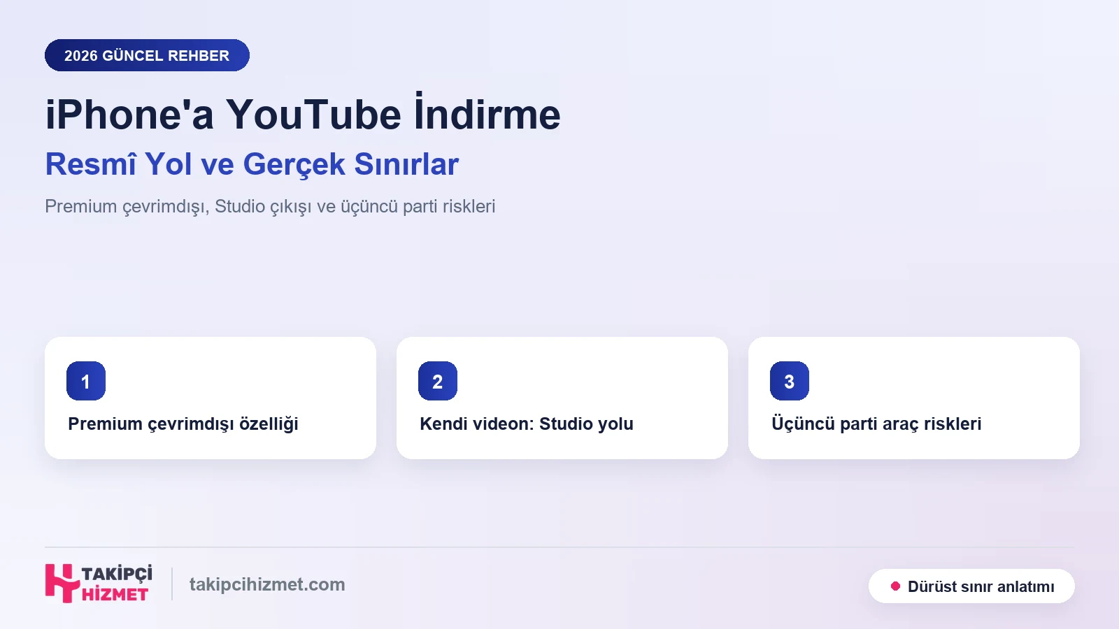 iPhone'a YouTube Videosu Nasıl İndirilir? Resmî Yolun ve Sınırların Dürüst Rehberi (2026)