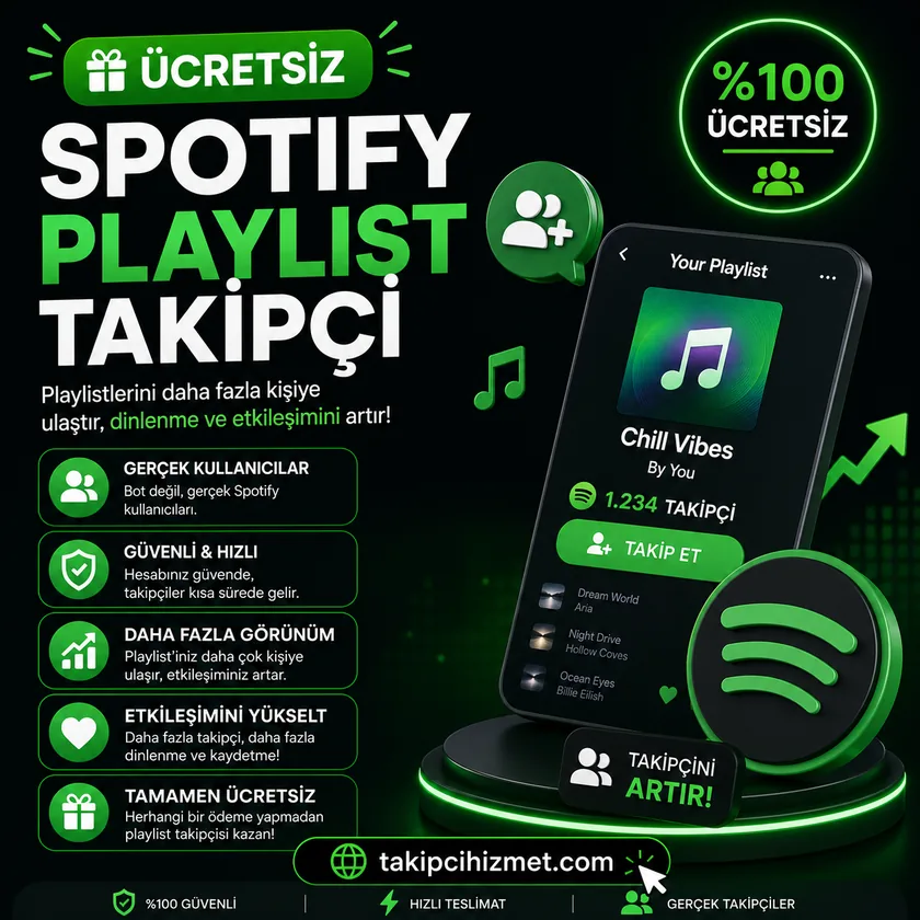 Spotify ücretsiz playlist takipçi aracı