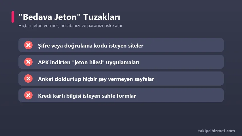 Bedava TikTok jetonu vaat eden sitelerin tuzakları