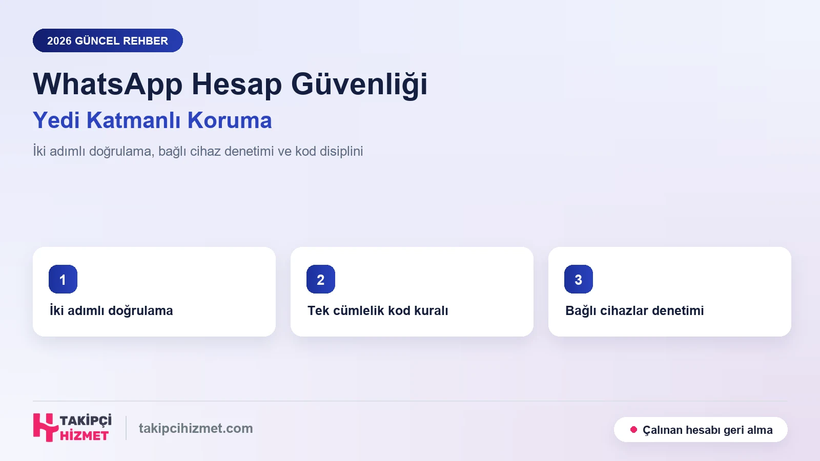 WhatsApp Hesap Güvenliği Nasıl Sağlanır? Yedi Katmanlı Koruma Rehberi (2026)
