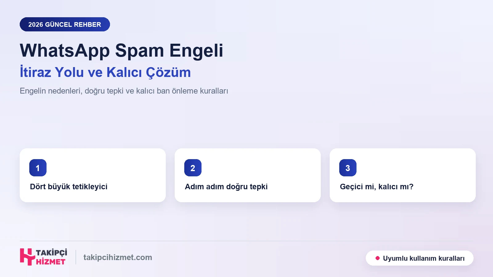 WhatsApp Spam Engeli Nasıl Aşılır? Nedenler, İtiraz Yolu ve Kalıcı Çözüm (2026)